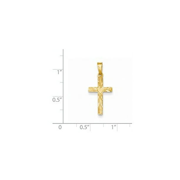 14K Yellow Gold Mini Latin Cross Charm Pendant 14K Yellow Gold Mini Latin Cross Charm Pendant